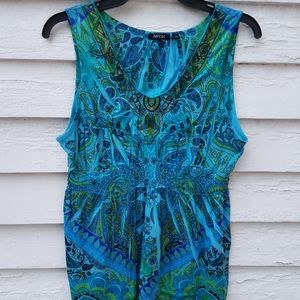 Blue Embellished Tank